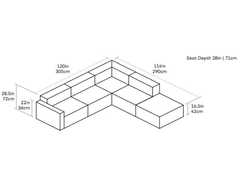 Mix Modular Sectional (5 piece) - F2 Furnishings