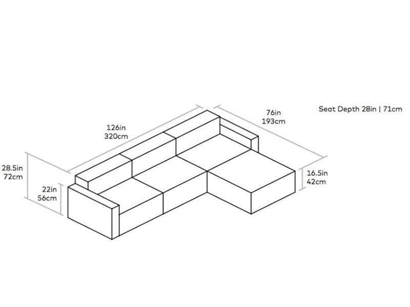Mix Modular Sectional (4 piece) - F2 Furnishings
