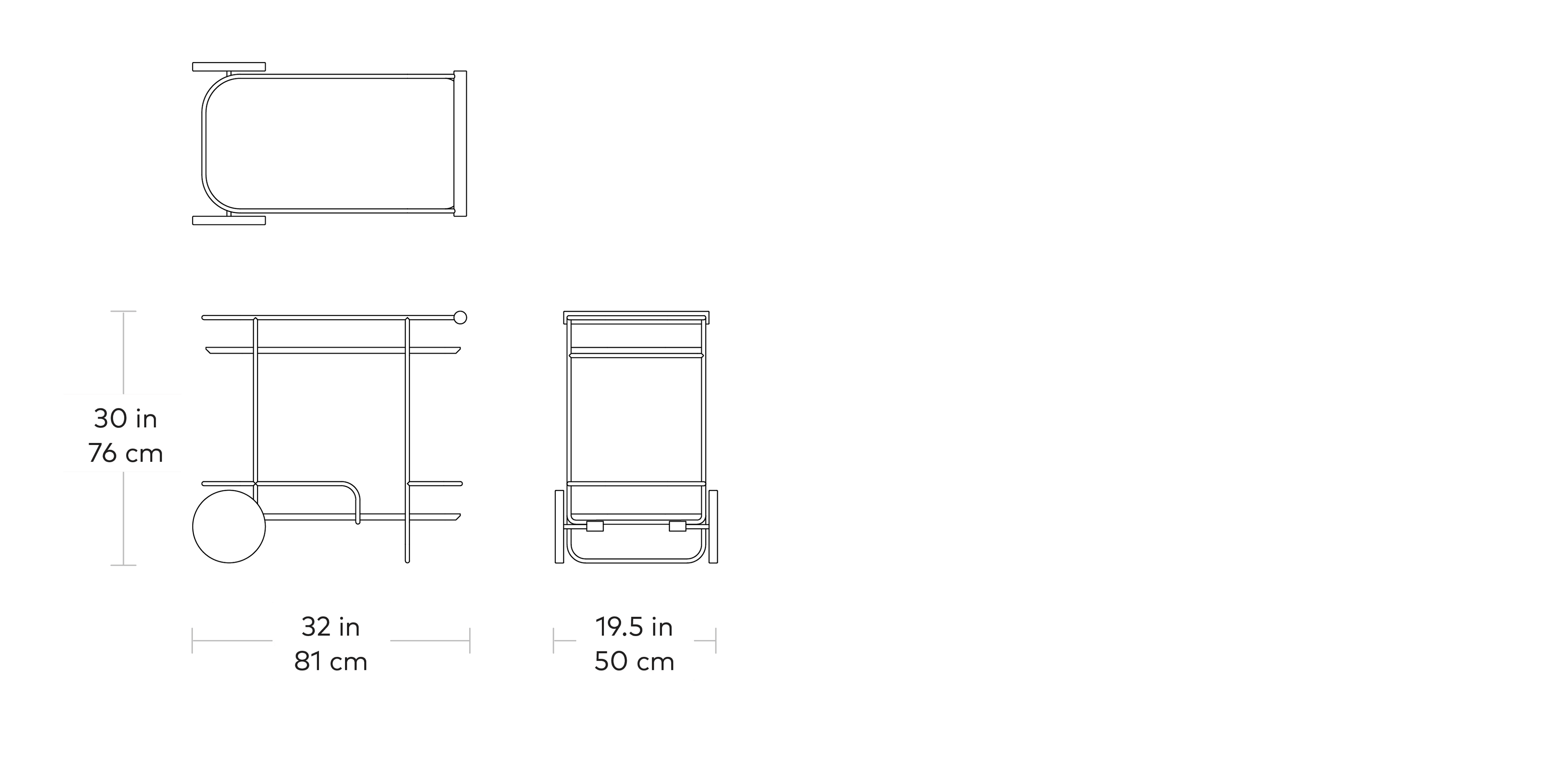 Arcade Bar Cart - F2 Furnishings